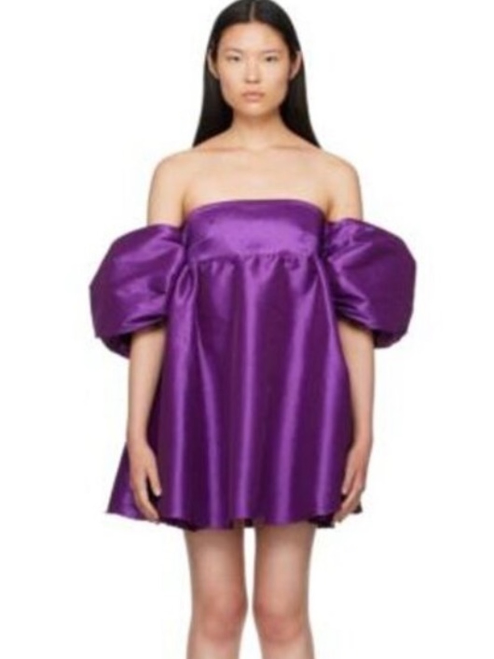 Kika Vargas Purple Off the Shoulder Gitta Formal Mini Dress NWT Size XS